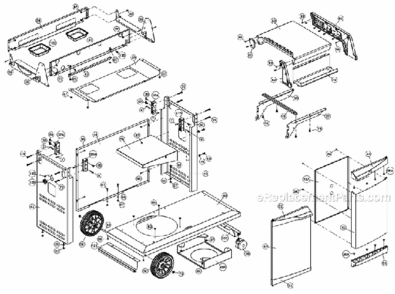 Page B Diagram and Parts List for 9888-47  Broil King Grill